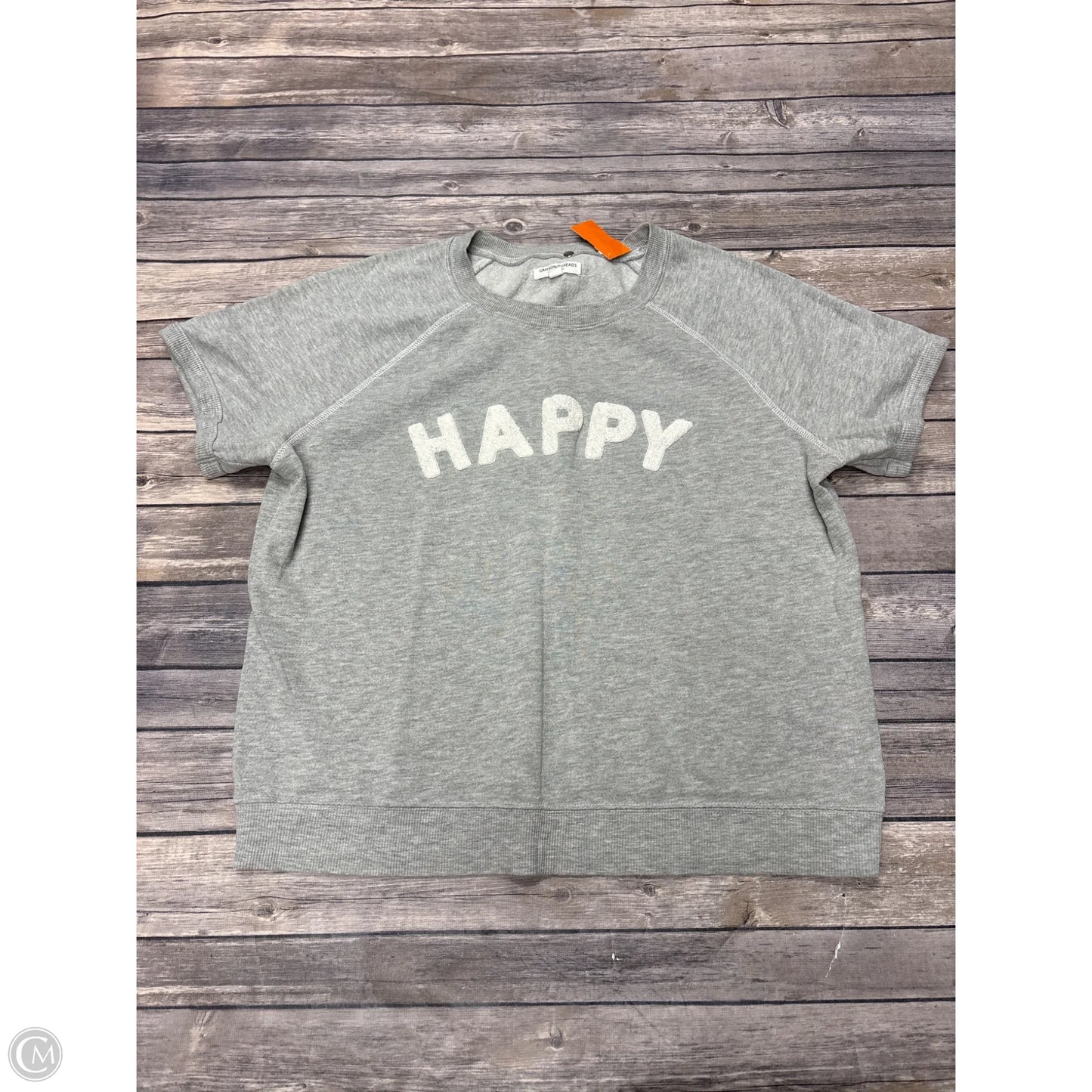 Top Short Sleeve By Grayson Threads In Grey, Size: L