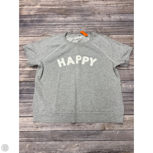 Top Short Sleeve By Grayson Threads In Grey, Size: L