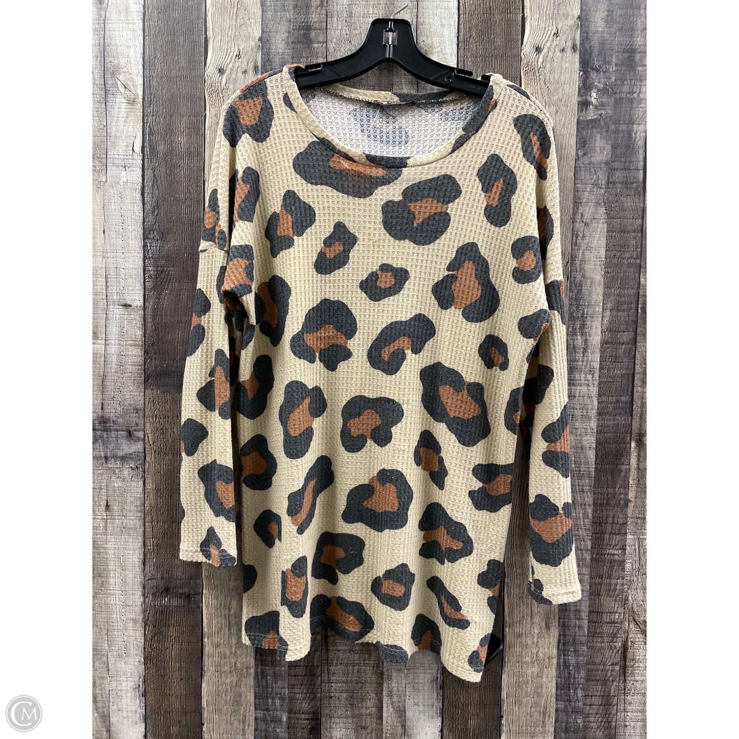 Top Long Sleeve By Bombom In Animal Print, Size: M