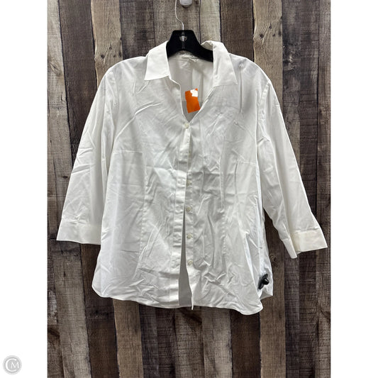 Top Long Sleeve By Coldwater Creek In White, Size: L