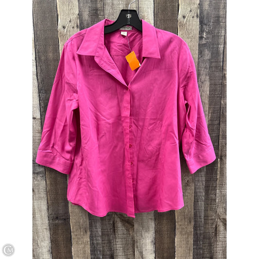 Top Long Sleeve By Coldwater Creek In Pink, Size: Lp