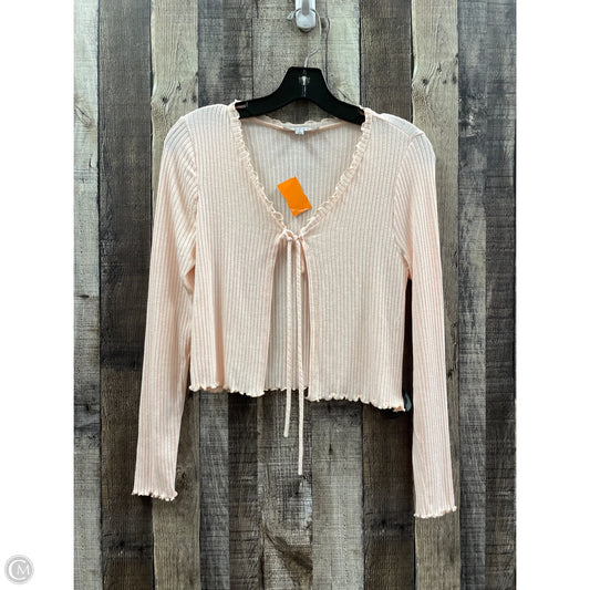 Cardigan By Gaze In Peach, Size: M