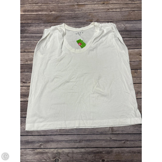 Top Sleeveless By Loft In White, Size: S