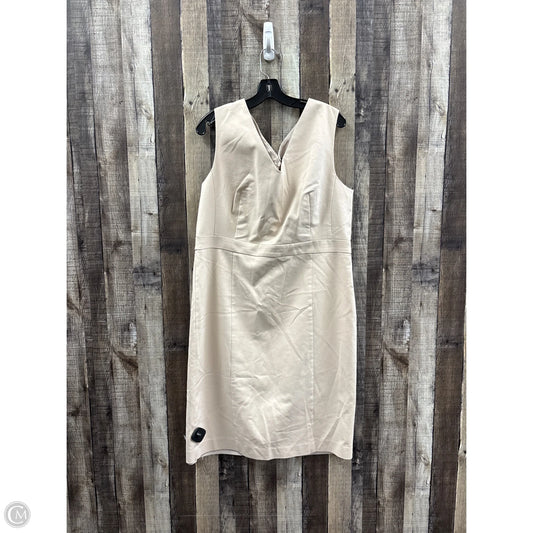 Dress Casual Midi By Ann Taylor In Beige, Size: 1x