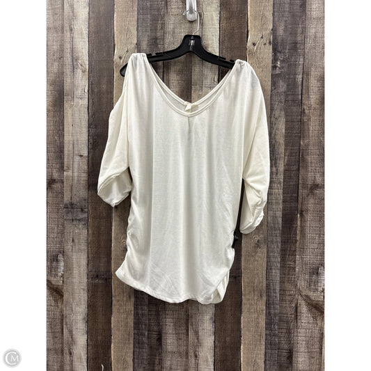 Top 3/4 Sleeve By Nyc New Frontier In White, Size: 1x