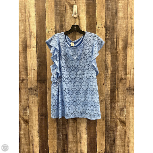 Top Short Sleeve By Cme In Blue, Size: M