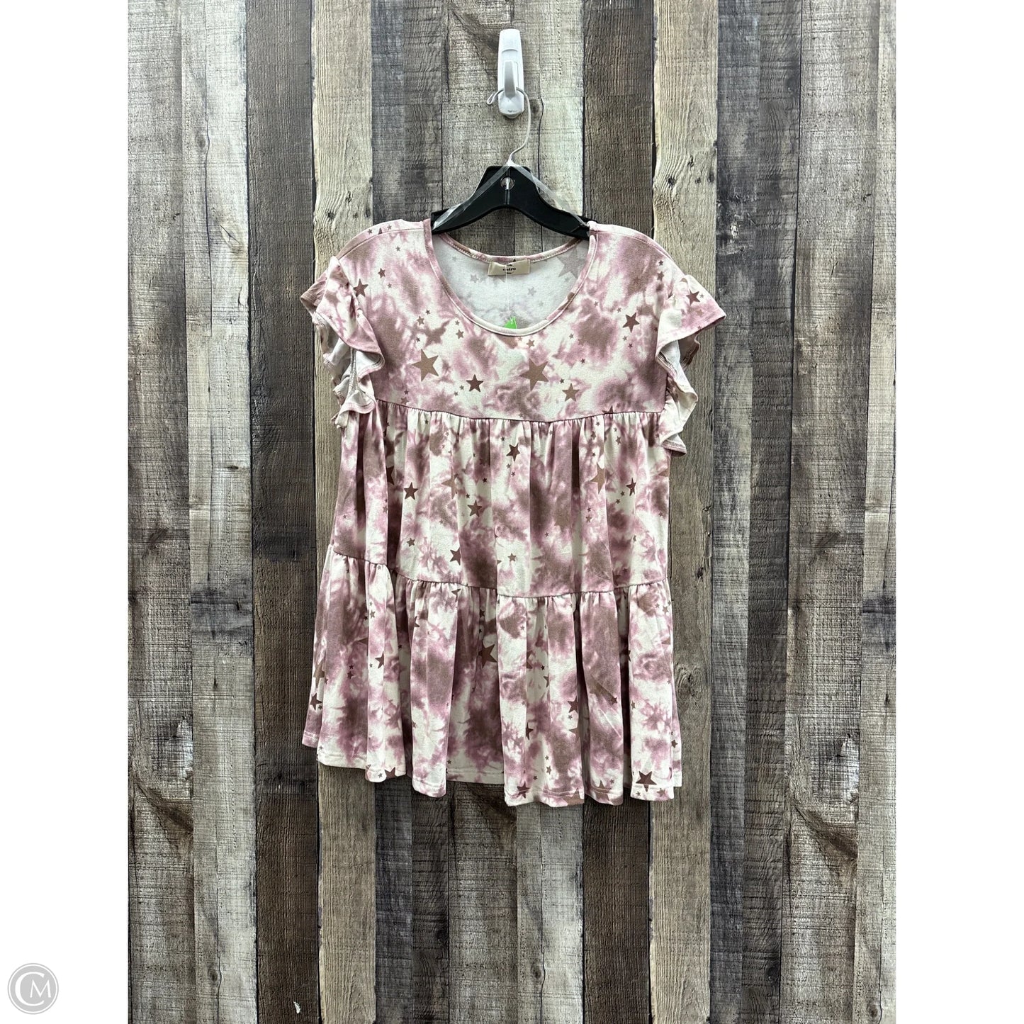 Top Short Sleeve By Entro In Tie Dye Print, Size: S
