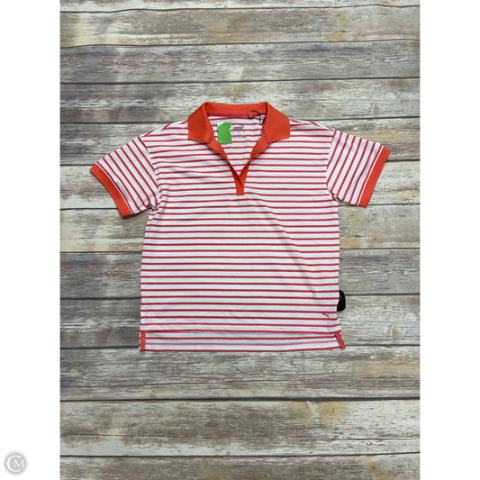 Athletic Top Short Sleeve By Puma In Striped Pattern, Size: S