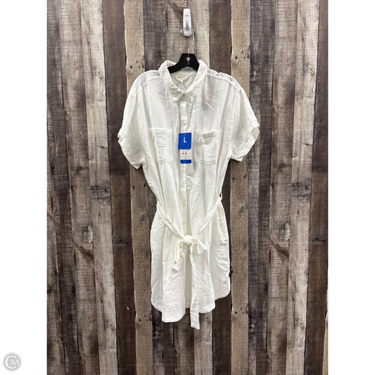 Dress Casual Midi By Weatherproof In White, Size: L