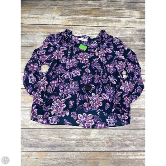 Top Long Sleeve By Loft In Multi-colored, Size: Xl