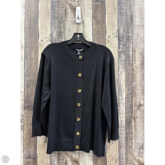 Cardigan By Cable And Gauge In Black, Size: Xxl