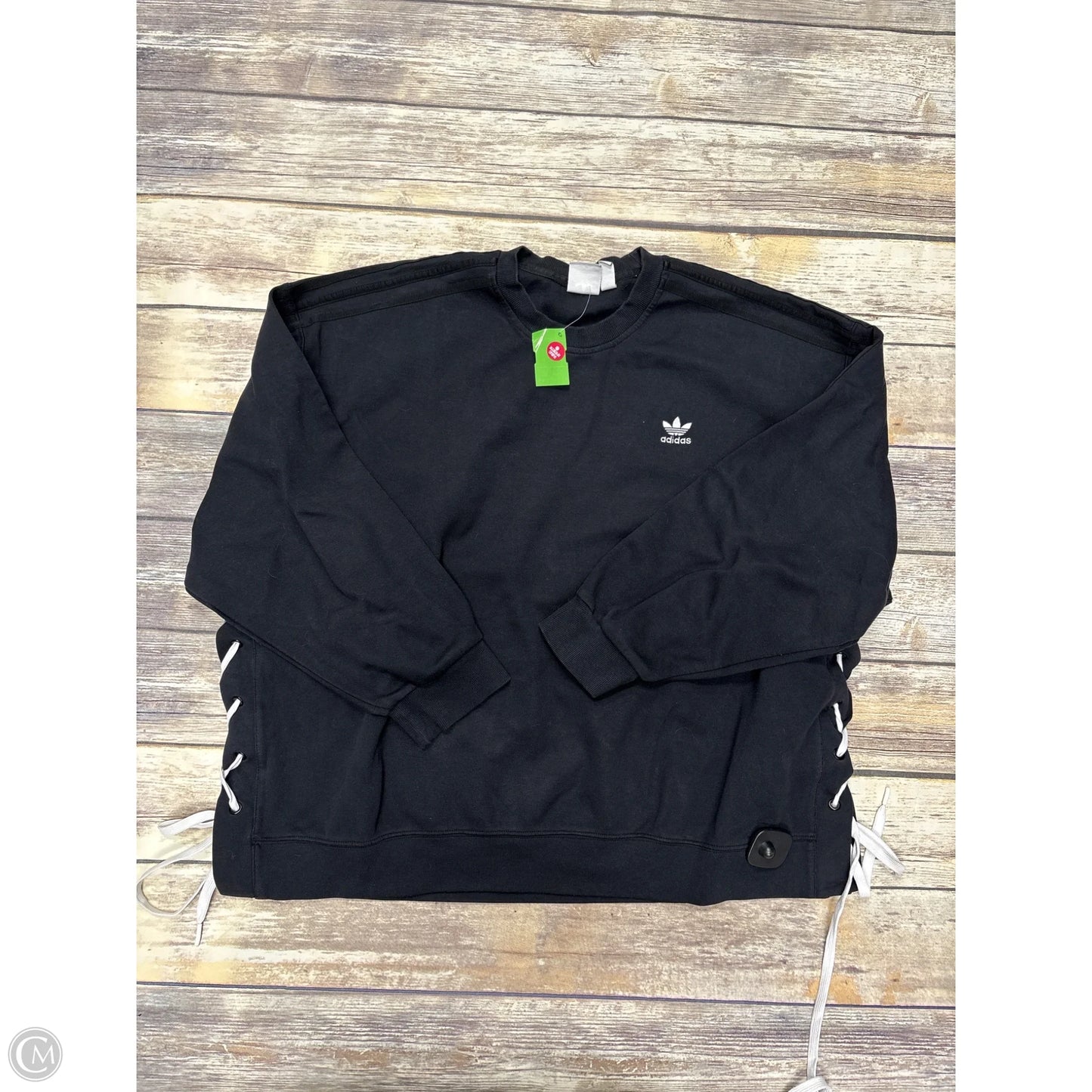 Athletic Sweatshirt Crewneck By Adidas In Black, Size: L