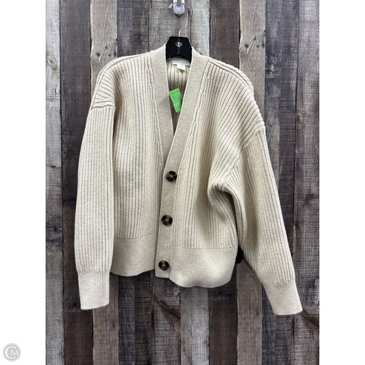 Sweater Cardigan By H&m In Tan, Size: M