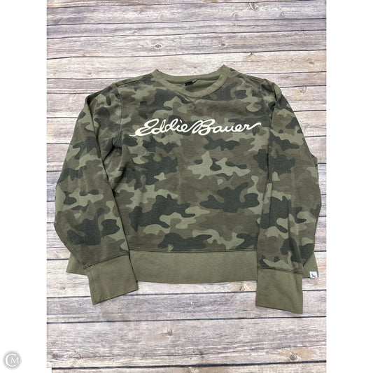 Sweatshirt Crewneck By Eddie Bauer In Camouflage Print, Size: S