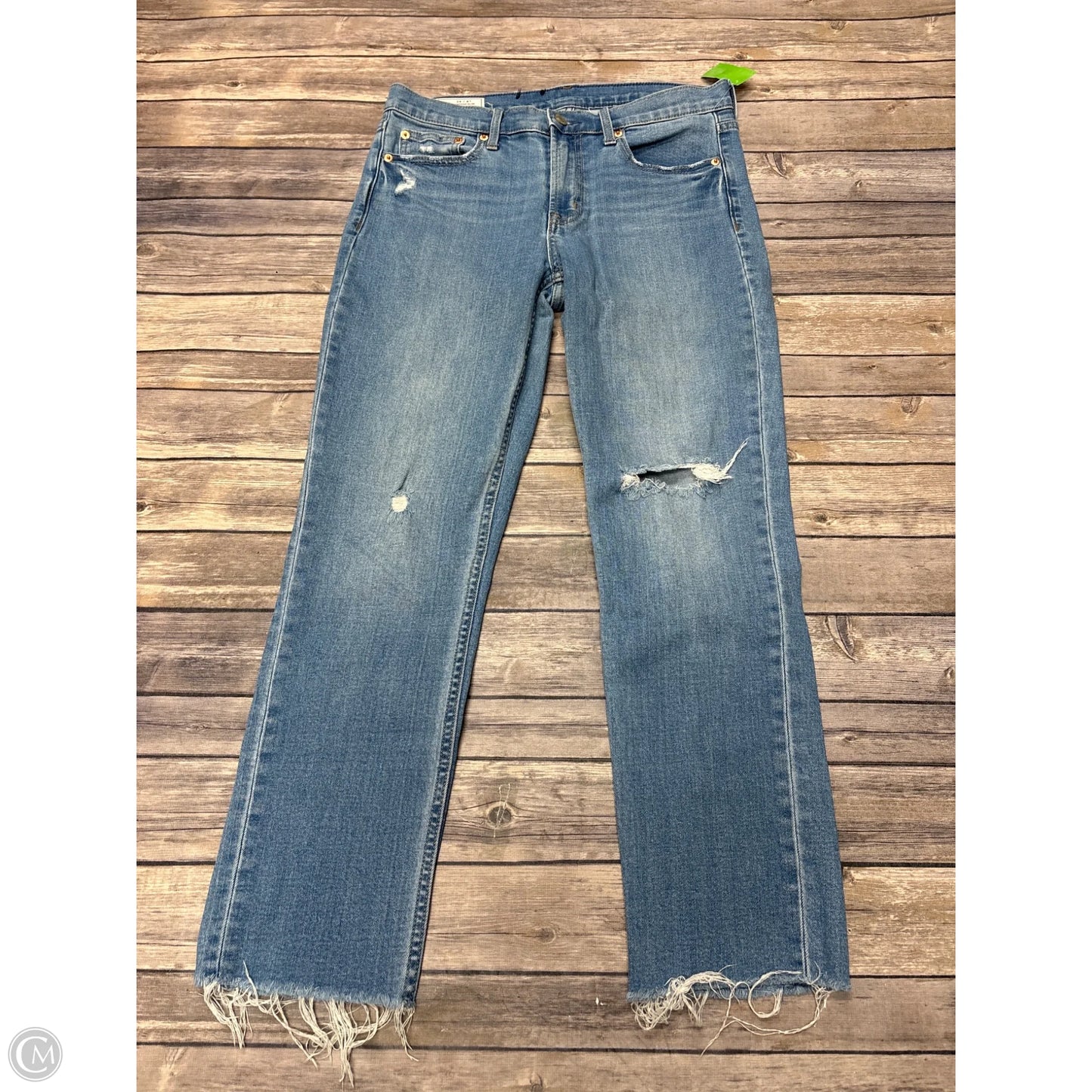Jeans Straight By Gap In Blue Denim, Size: 8