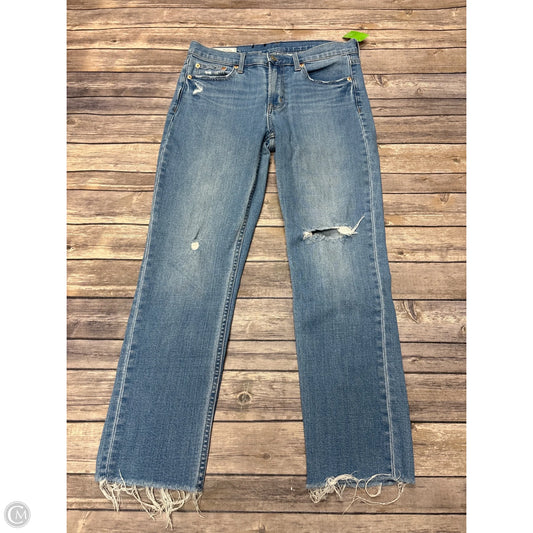 Jeans Straight By Gap In Blue Denim, Size: 8