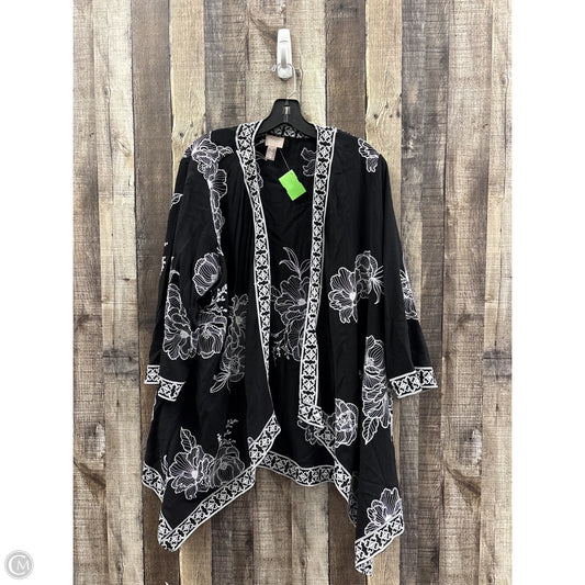 Kimono By Chicos In Black & White, Size: Xl
