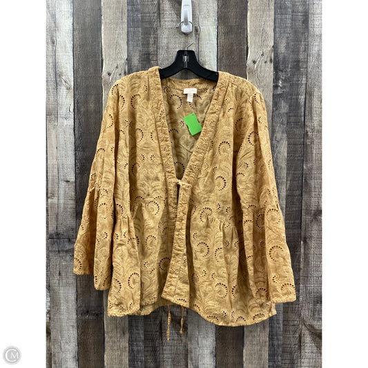 Cardigan By Logo In Gold, Size: Xl