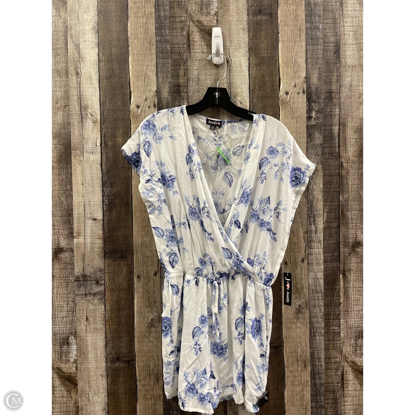 Romper By Justify In Blue & White, Size: M