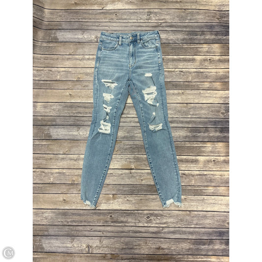 Jeans Skinny By American Eagle In Blue, Size: 4