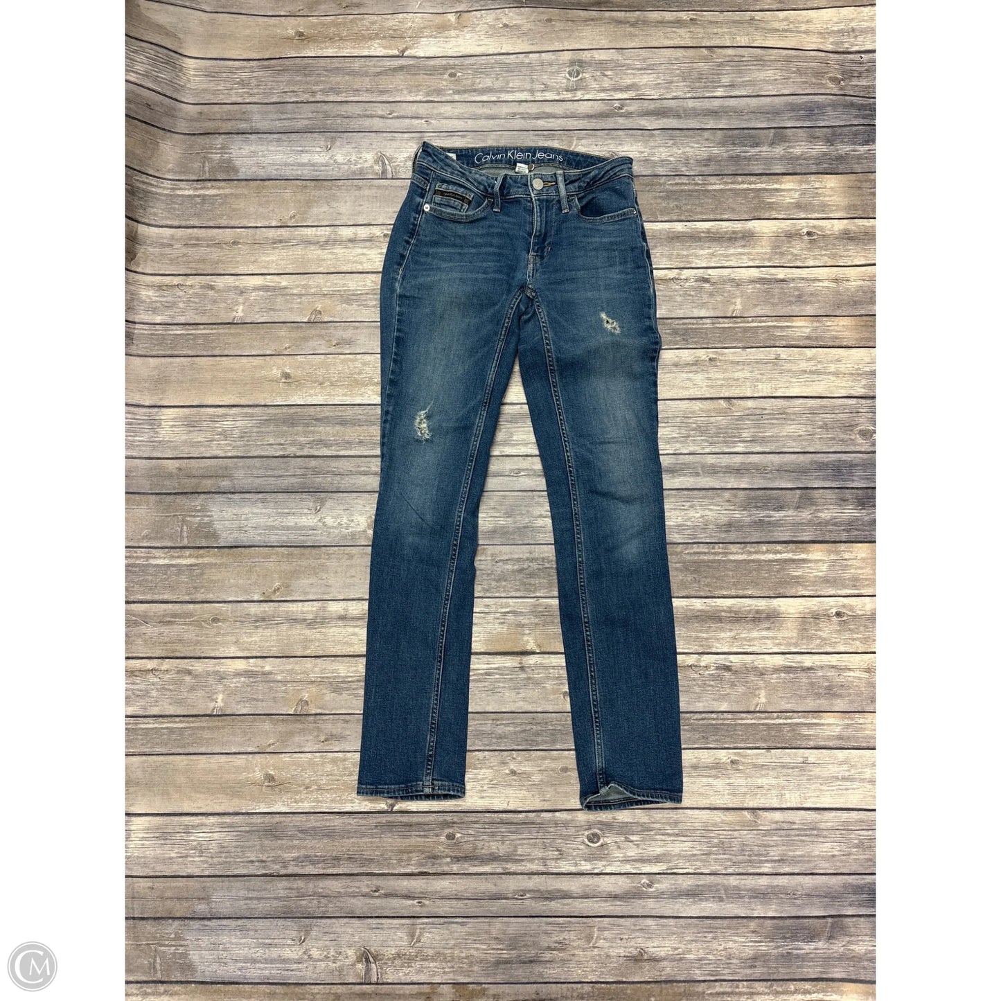 Jeans Skinny By Calvin Klein In Blue, Size: 0