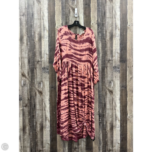 Dress Casual Maxi By Dolan Left Coast In Tie Dye Print, Size: L