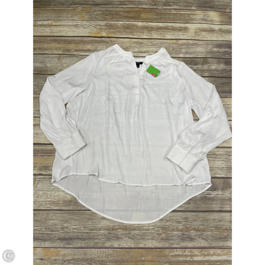 Top Long Sleeve By Simply Vera In White, Size: L