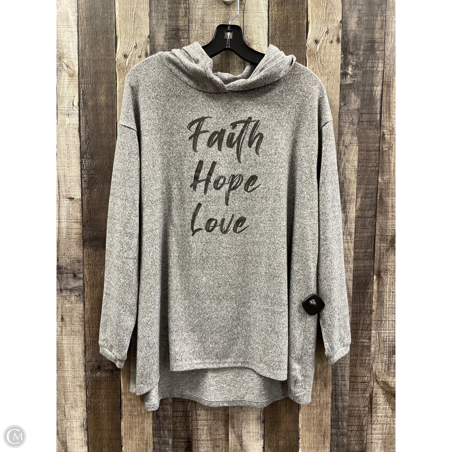 Sweatshirt Hoodie By Cme In Grey, Size: Xxl