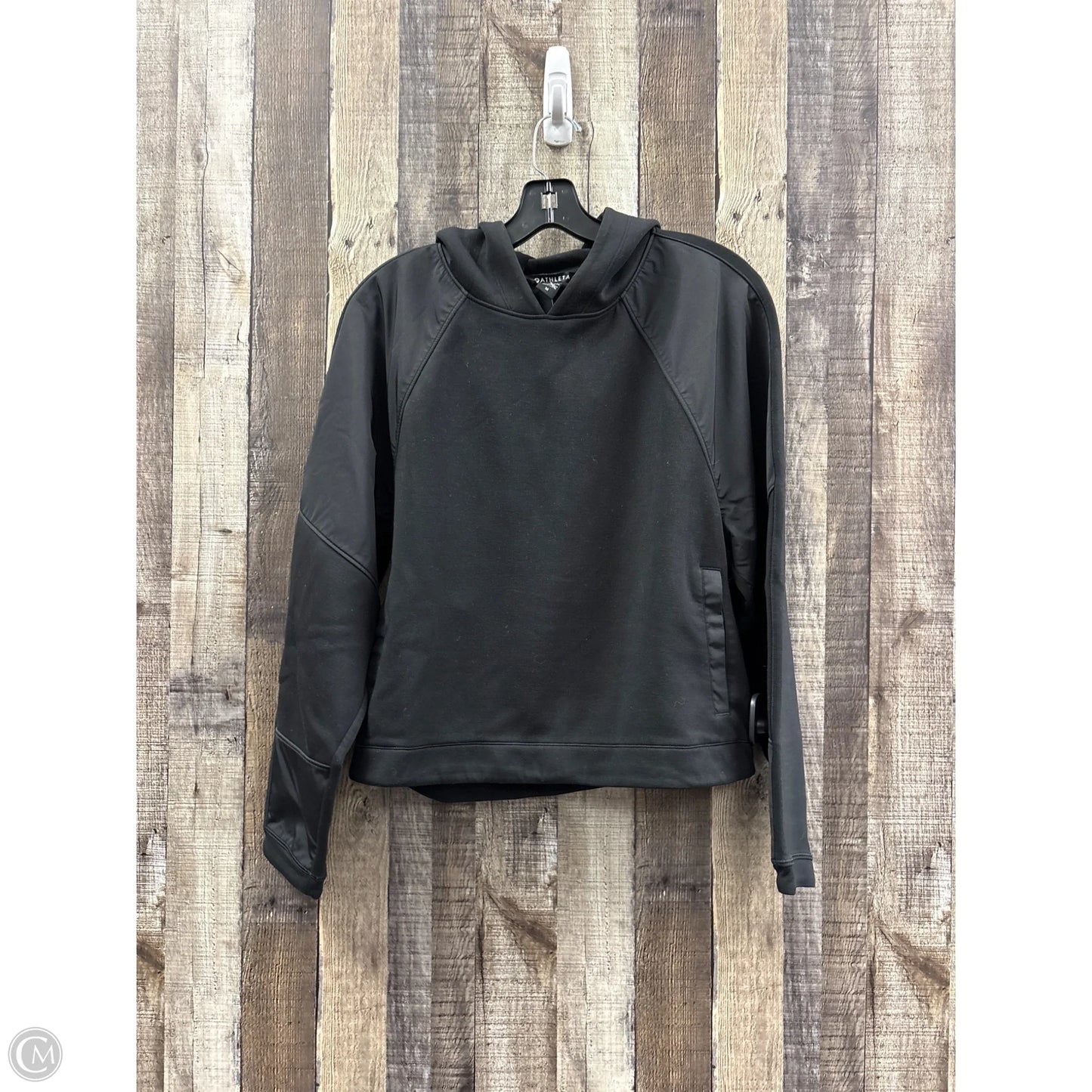 Athletic Sweatshirt Hoodie By Athleta In Black, Size: M