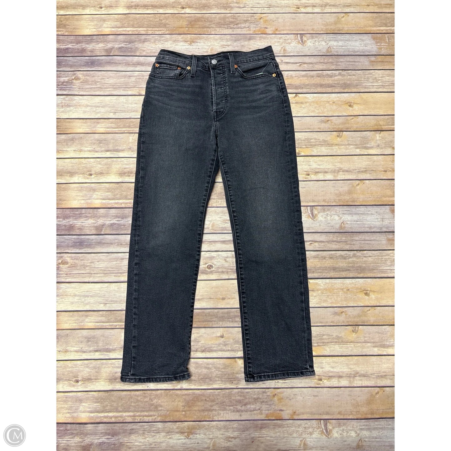 Jeans Straight By Levis In Grey Denim, Size: 6
