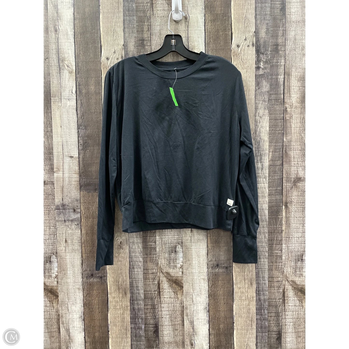 Athletic Top Long Sleeve Crewneck By Vuori In Black, Size: L