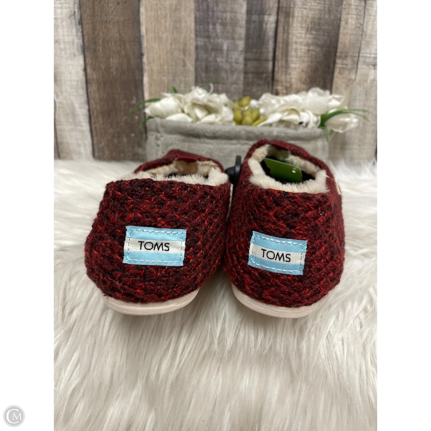 Shoes Flats By Toms In Red, Size: 10