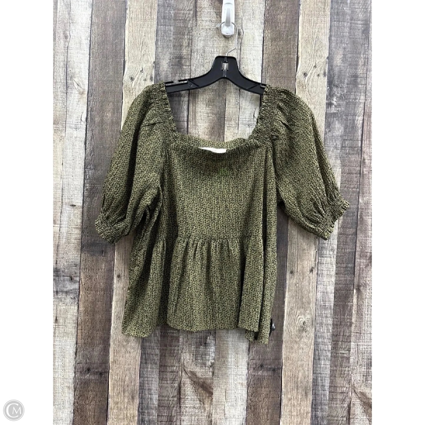 Top Short Sleeve By Loft In Green, Size: M