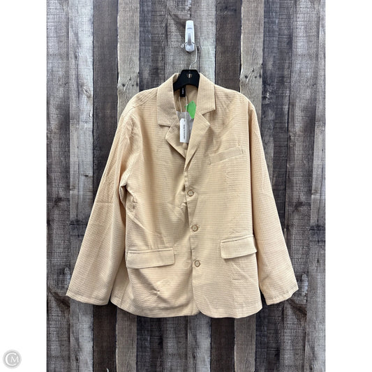 Blazer By Clothes Mentor In Tan, Size: L