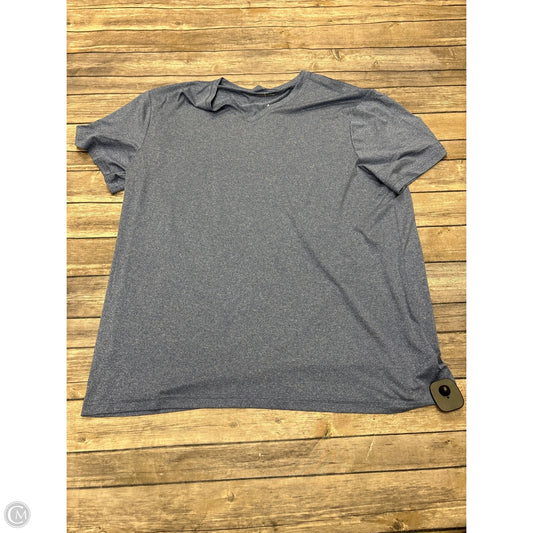 Athletic Top Short Sleeve By Cme In Blue, Size: Xl