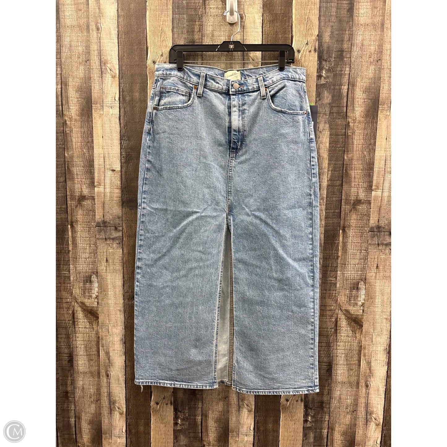 Skirt Maxi By Universal Thread In Blue Denim, Size: 14