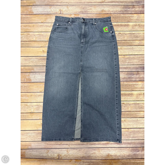 Skirt Maxi By Universal Thread In Blue Denim, Size: 14