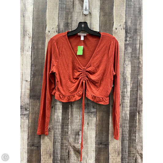 Top Long Sleeve By Ingrid & Isabel In Orange, Size: M