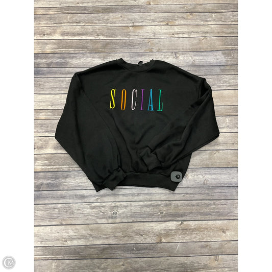 Sweatshirt Crewneck By Shein In Black, Size: L