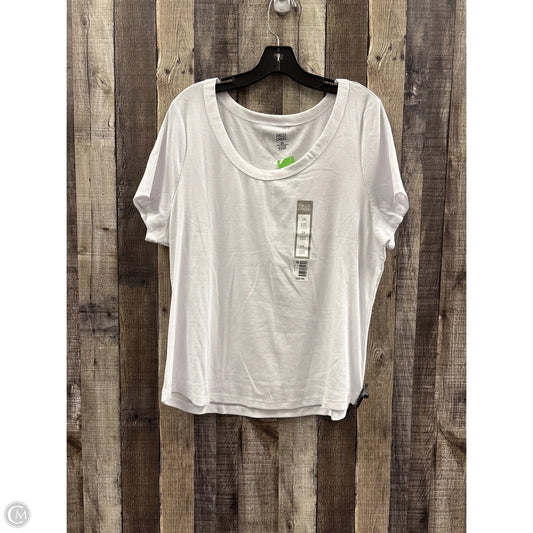 Top Short Sleeve By Falls Creek In White, Size: 2x