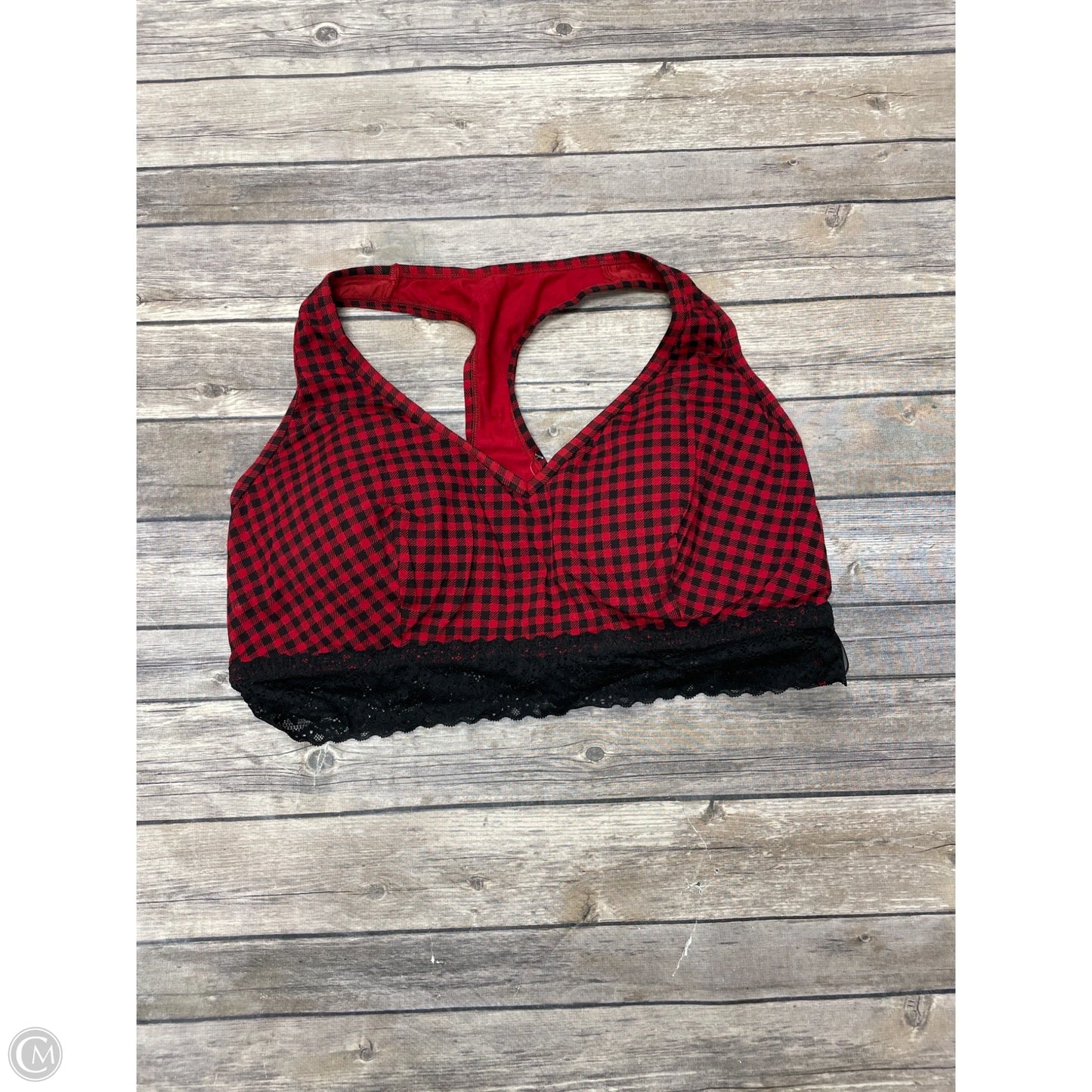 Bralette By Maurices In Black & Red, Size: Xxl