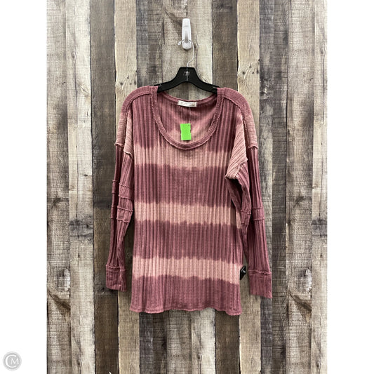 Top Long Sleeve By We The Free In Tie Dye Print, Size: M