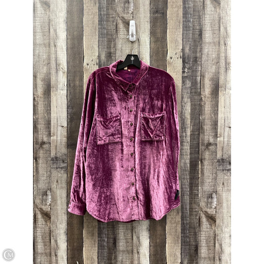 Top Long Sleeve By Pilcro In Purple, Size: L