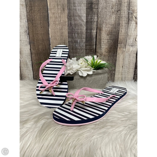 Sandals Designer By Kate Spade In Striped Pattern, Size: 10