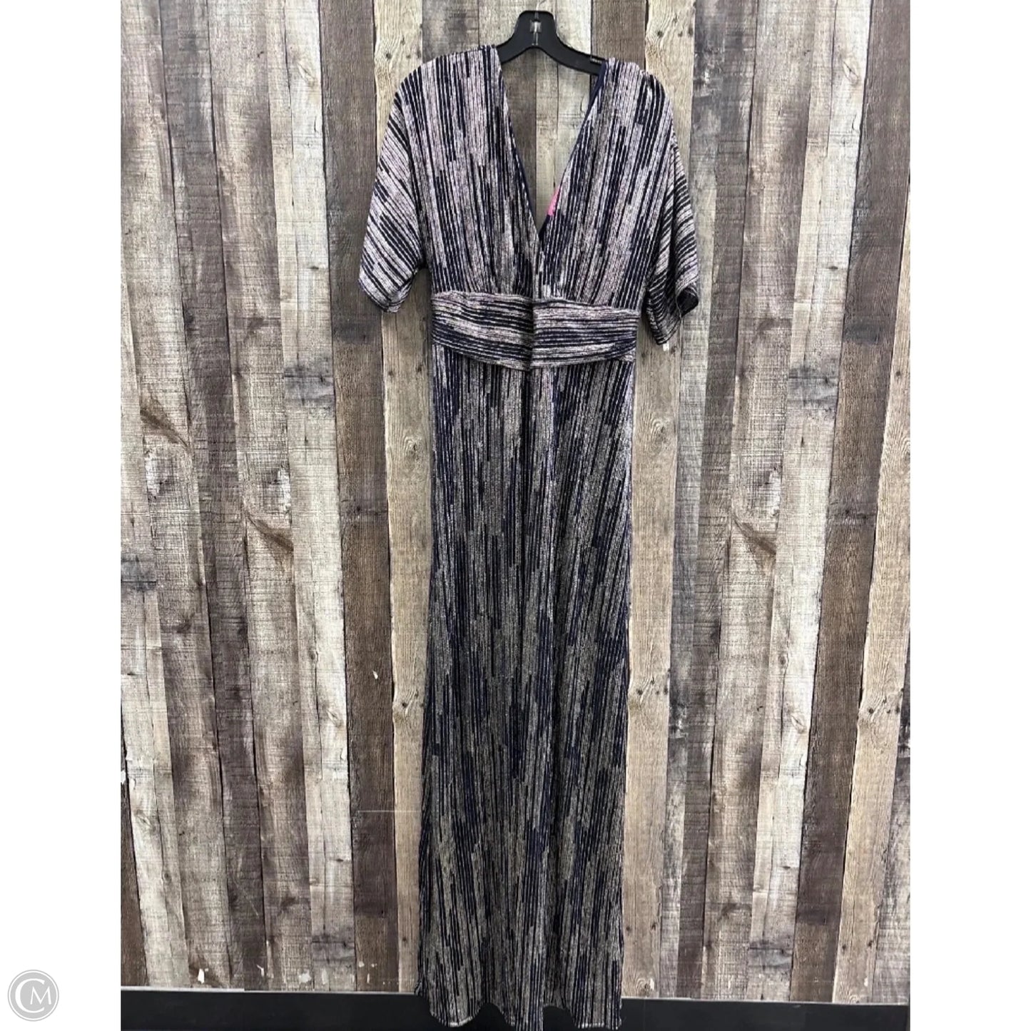 Dress Designer By Lilly Pulitzer In Blue & Silver, Size: L