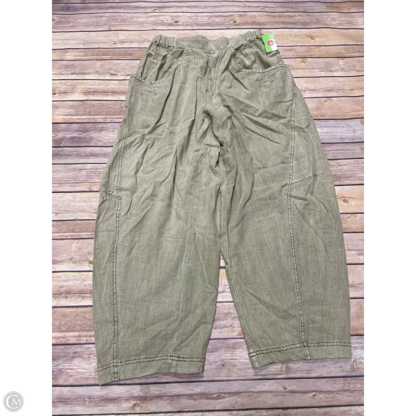 Pants Linen By Free People In Green, Size: Xs