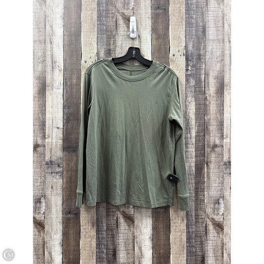 Athletic Top Long Sleeve Crewneck By Lululemon In Green, Size: L