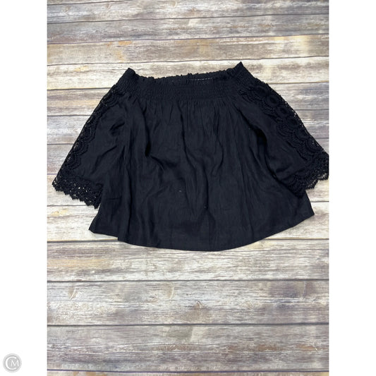 Top Short Sleeve By Chicos In Black, Size: Xl