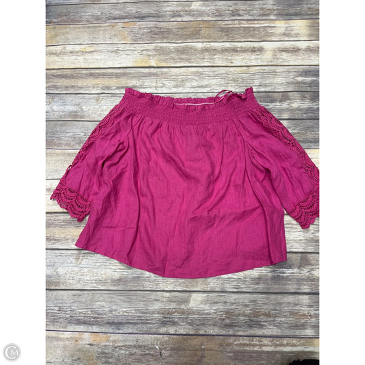 Top Short Sleeve By Chicos In Pink, Size: Xl