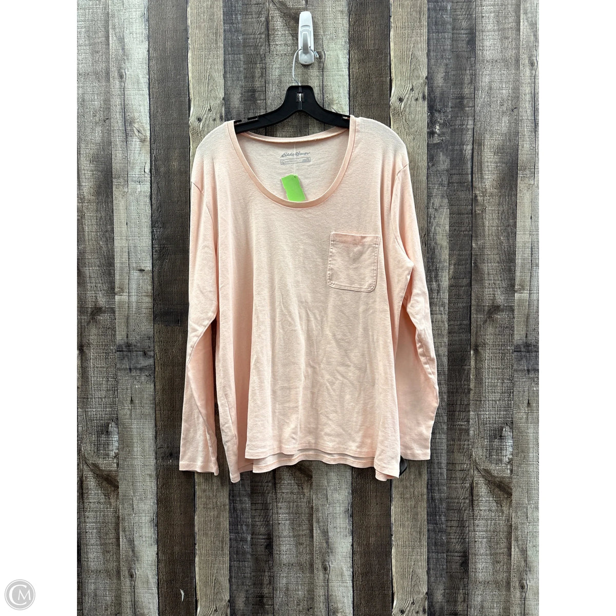 Top Long Sleeve By Eddie Bauer In Peach, Size: 2x